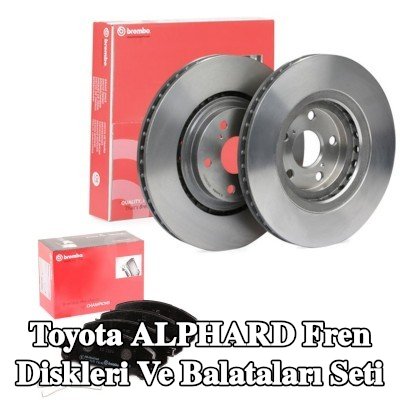 BREMBO Fren diskleri ve balataları seti Prime, içten havalandırmalı — 2012 Toyota Alphard