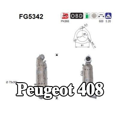AS مرشح جسيمات الديزل — Peugeot 408