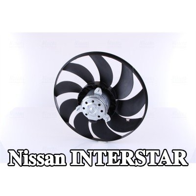 NISSENS مروحة, المبرد 384mm, بدون غطاء مروحة المبرد, بدون مقاوم, بدون وحدة التحكم — Nissan Interstar
