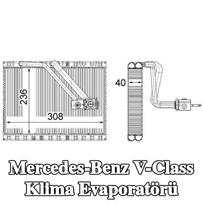 MAHLE Genleşme valfli klima evaporatörü — Mercedes-Benz V-Class