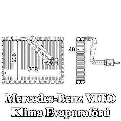 MAHLE Genleşme valfli klima evaporatörü — Mercedes-Benz Vito