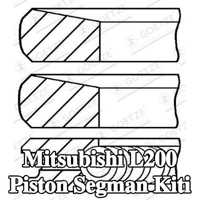 GOETZE ENGINE Piston Segman Kiti — 2008 Mitsubishi L200
