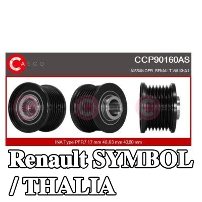 CASCO بكرة، المولد — Renault Symbol / Thalia