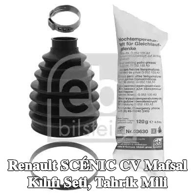 FEBI BILSTEIN CV kılıf kiti, tahrik mili Ön Aks Sol, Ön Aks Sağ, Tekerlek Tarafı, Termoplast — 2012 Renault Scénic