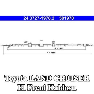 ATE El freni kablosu 1880mm — Toyota Land Cruiser