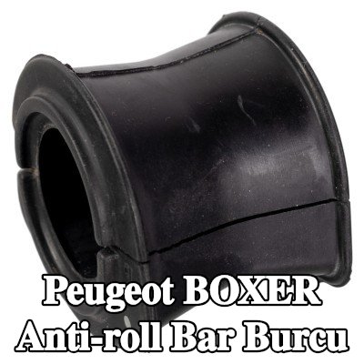 FEBI BILSTEIN Sol ön aks stabilizatör çubuğu burcu, Ön Aks Sağ, 25mm, Elastomer — Peugeot Boxer
