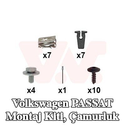 VAN WEZEL Montaj Kiti, çamurluk — 2012 Volkswagen Passat