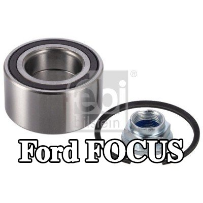 FEBI BILSTEIN مجموعة محامل العجلات للمحور الأمامي الأيسر, المحور الأمامي الأيمن, مع حلقة مستشعر ABS, مع حلقة تثبيت, مع صمولة المحور — Ford Focus