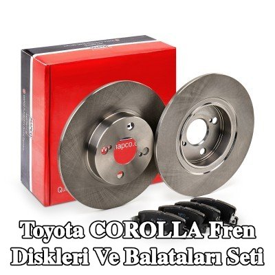 MAPCO Fren diskleri ve balataları seti Arka Aks, düz — 2000 Toyota Corolla