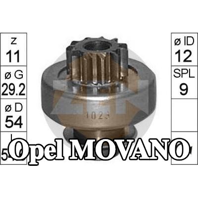 ERA ترس حر، مشغل — Opel Movano