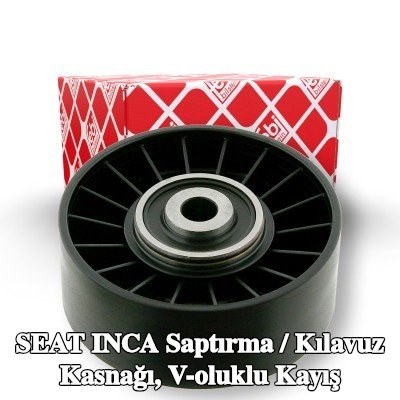 FEBI BILSTEIN Saptırma / kılavuz kasnağı, V-ribbed belt Outer Diameter: 65mm — SEAT Inca