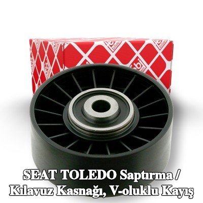 FEBI BILSTEIN Saptırma / kılavuz kasnağı, V-ribbed belt Outer Diameter: 65mm — 2000 SEAT Toledo