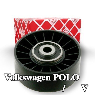 FEBI BILSTEIN بكرة الانحراف/التوجيه, V-ribbed belt Outer Diameter: 65mm — 2000 Volkswagen Polo