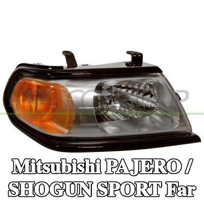 PRASCO Far Sağ, H4, far seviyeleme motoru olmadan — 1997 Mitsubishi Pajero / Shogun Sport