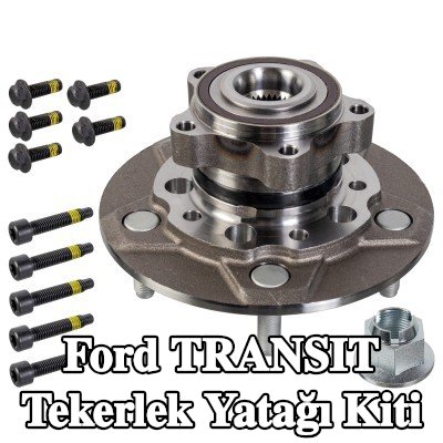 FEBI BILSTEIN Sol ön aks tekerlek yatağı kiti, Ön Aks Sağ, Tekerlek göbeğine entegre tekerlek yatağı, ABS sensör halkalı, entegre manyetik sensör halkalı, sabitleme/montaj malzemesi ile — Ford Transit