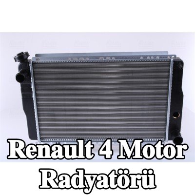 NISSENS Kapaklı motor radyatörü, genişletme deposu olmadan, conta/sızdırmazlık elemanları ile — Renault 4