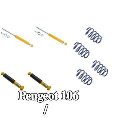 KONI مجموعة التعليق, الزنبركات اللولبية / ممتصات الصدمات للمحور الأمامي, المحور الخلفي — Peugeot 106
