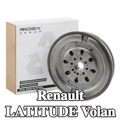 RIDEX REMAN Volan Sürtünme kontrol plakalı çift kütleli volan, vida seti ile, pilot yatak olmadan — Renault Latitude