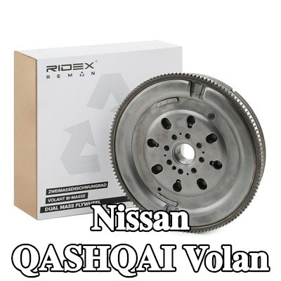RIDEX REMAN Volan Sürtünme kontrol plakalı çift kütleli volan, vida seti ile, pilot yatak olmadan — 2012 Nissan Qashqai