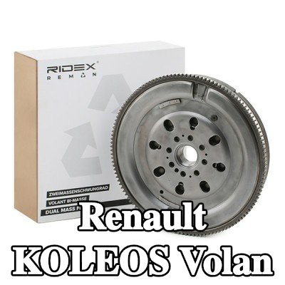 RIDEX REMAN Volan Sürtünme kontrol plakalı çift kütleli volan, vida seti ile, pilot yatak olmadan — Renault Koleos