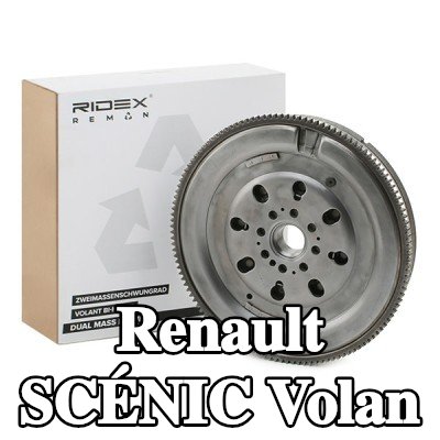 RIDEX REMAN Volan Sürtünme kontrol plakalı çift kütleli volan, vida seti ile, pilot yatak olmadan — 2010 Renault Scénic
