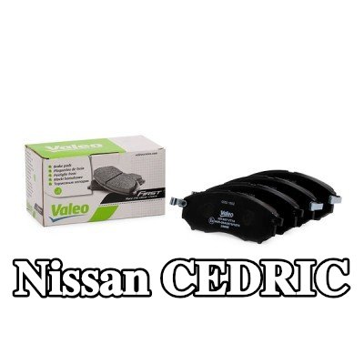 VALEO طقم وسادات الفرامل FIRST, المحور الأمامي, 17mm, بدون لوحة مانعة للصرير — Nissan Cedric