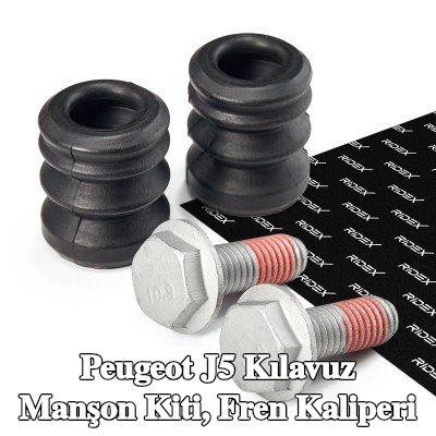 RIDEX Kılavuz manşon kiti, ön aks fren kaliperi, Arka Aks, cıvata olmadan — Peugeot J5