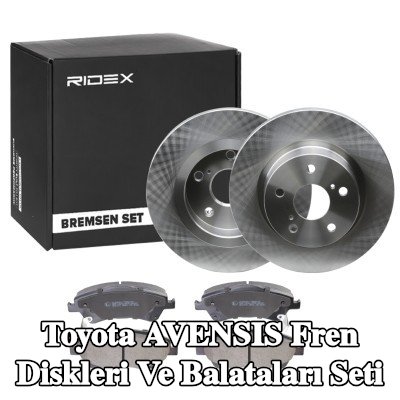 RIDEX Fren diskleri ve balataları seti Arka Aks, düz — Toyota Avensis