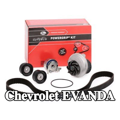 GATES مجموعة مضخة مياه وحزام توقيت PowerGrip, G-Force Redline™, مع مضخة مياه — Chevrolet Evanda
