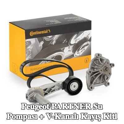 CONTITECH Su Pompası + V-Kanalı Kayış Kiti — Peugeot Partner
