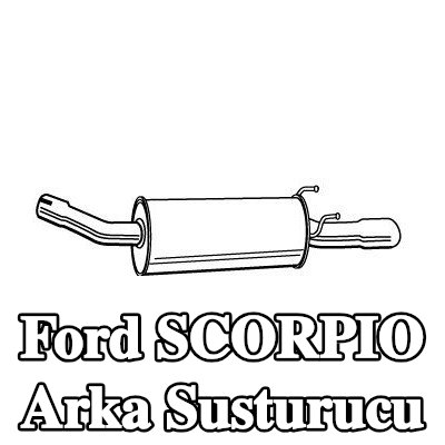 VEGAZ Arka susturucu Arka, 880mm — Ford Scorpio