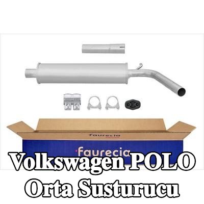 HELLA Montaj parçaları ile birlikte orta susturucu — 2002 Volkswagen Polo