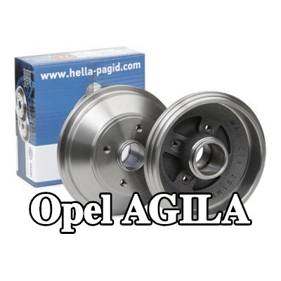 HELLA أسطوانة الفرامل 238mm, مع محور العجلة, بدون محمل عجلة, بدون مسامير عجلة — Opel Agila