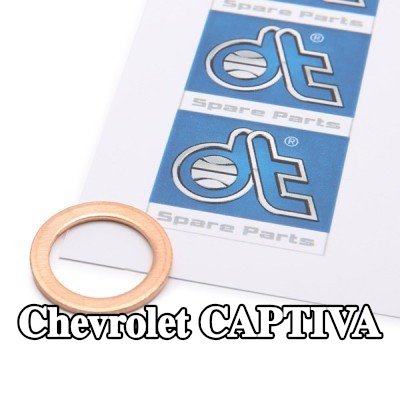 DT Spare Parts حشية سدادة حوض الزيت من النحاس, Inner Diameter: 14mm — Chevrolet Captiva