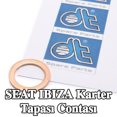 DT Spare Parts Karter tapası rondelası Bakır, Inner Diameter: 14mm — 2012 SEAT Ibiza