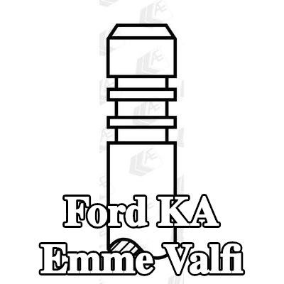 AE Emme valfi Krom kaplı valf gövdesi, Sertleştirilmiş valf yuvası, Sertleştirilmiş valf sapı ucu — Ford Ka