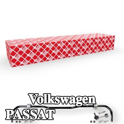 FEBI BILSTEIN قضيب مانع الانقلاب مع حوامل مطاطية, المحور الخلفي, مع قضيب توصيل — 2012 Volkswagen Passat