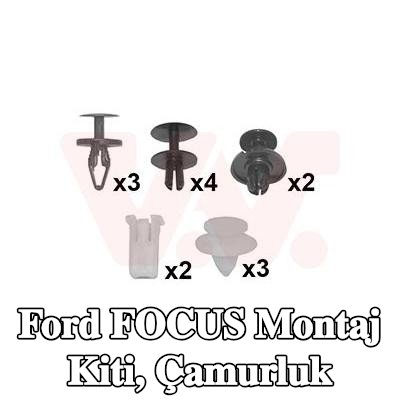 VAN WEZEL Montaj Kiti, çamurluk — 2016 Ford Focus