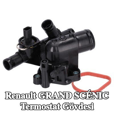 FEBI BILSTEIN Conta/sızdırmazlık elemanı ile termostat muhafazası, sensörlü, termostatlı — Renault Grand Scénic