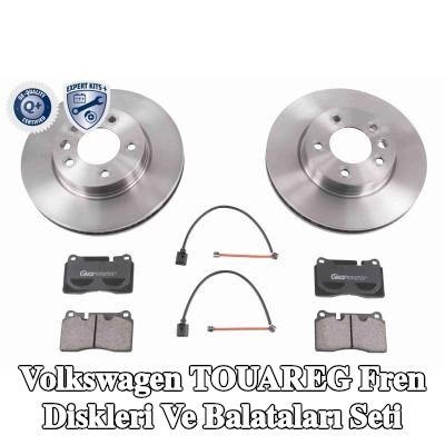 VAICO Fren diskleri ve balataları seti Ön Aks, içten havalandırmalı, fren balataları ile — 2012 Volkswagen Touareg