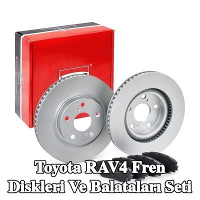 MAPCO Fren diskleri ve balataları seti Ön Aks, Havalandırmalı, gıcırtı önleyici plaka ile — Toyota Rav4