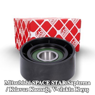 FEBI BILSTEIN Saptırma / kılavuz kasnağı, V-ribbed belt Outer Diameter: 60mm — Mitsubishi Space Star