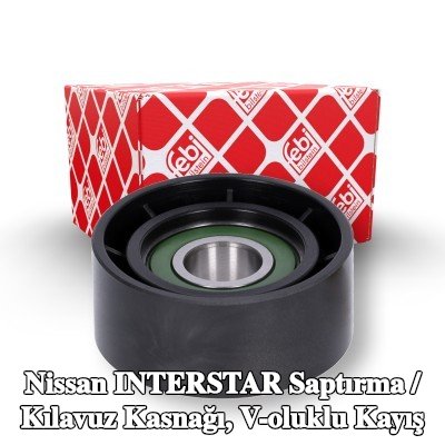FEBI BILSTEIN Saptırma / kılavuz kasnağı, V-ribbed belt Outer Diameter: 60mm — Nissan Interstar