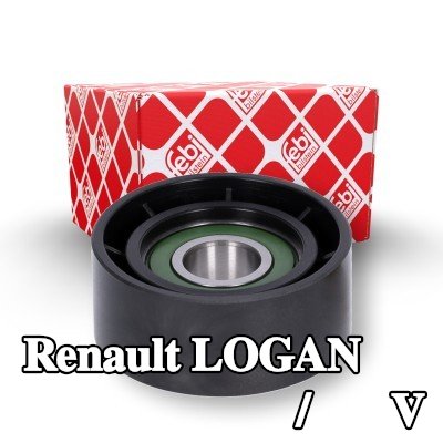 FEBI BILSTEIN بكرة الانحراف/التوجيه, V-ribbed belt Outer Diameter: 60mm — Renault Logan