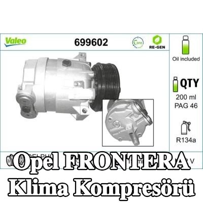 VALEO YENİDEN ÜRETİLMİŞ klima kompresörü, PAG kompresör yağı ile — Opel Frontera