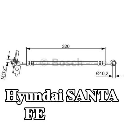 BOSCH خرطوم الفرامل 320mm — 2012 Hyundai Santa Fe