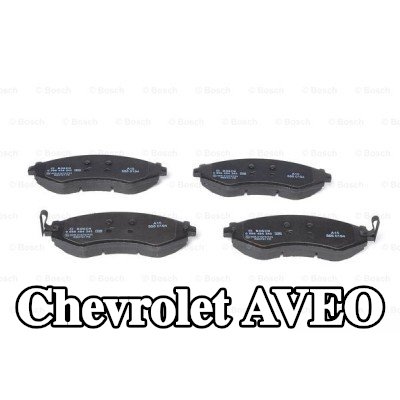 BOSCH مجموعة وسادات الفرامل 17, 7mm, مع لوحة مانعة للصرير — 2004 Chevrolet Aveo