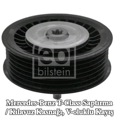 FEBI BILSTEIN Saptırma / kılavuz kasnağı, V-ribbed belt Outer Diameter: 81mm, vida ile — Mercedes-Benz T-Class