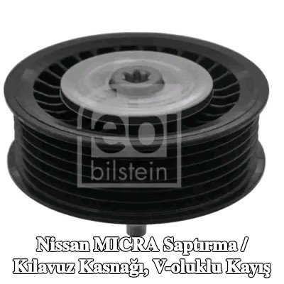 FEBI BILSTEIN Saptırma / kılavuz kasnağı, V-ribbed belt Outer Diameter: 81mm, vida ile — 2016 Nissan Micra