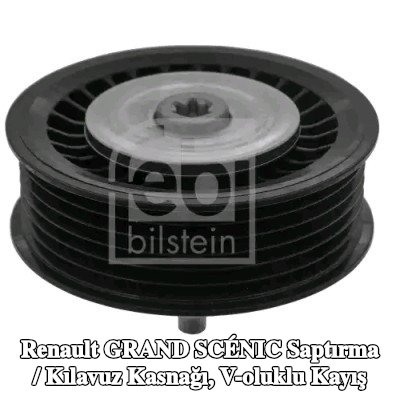 FEBI BILSTEIN Saptırma / kılavuz kasnağı, V-ribbed belt Outer Diameter: 81mm, vida ile — 2004 Renault Grand Scénic